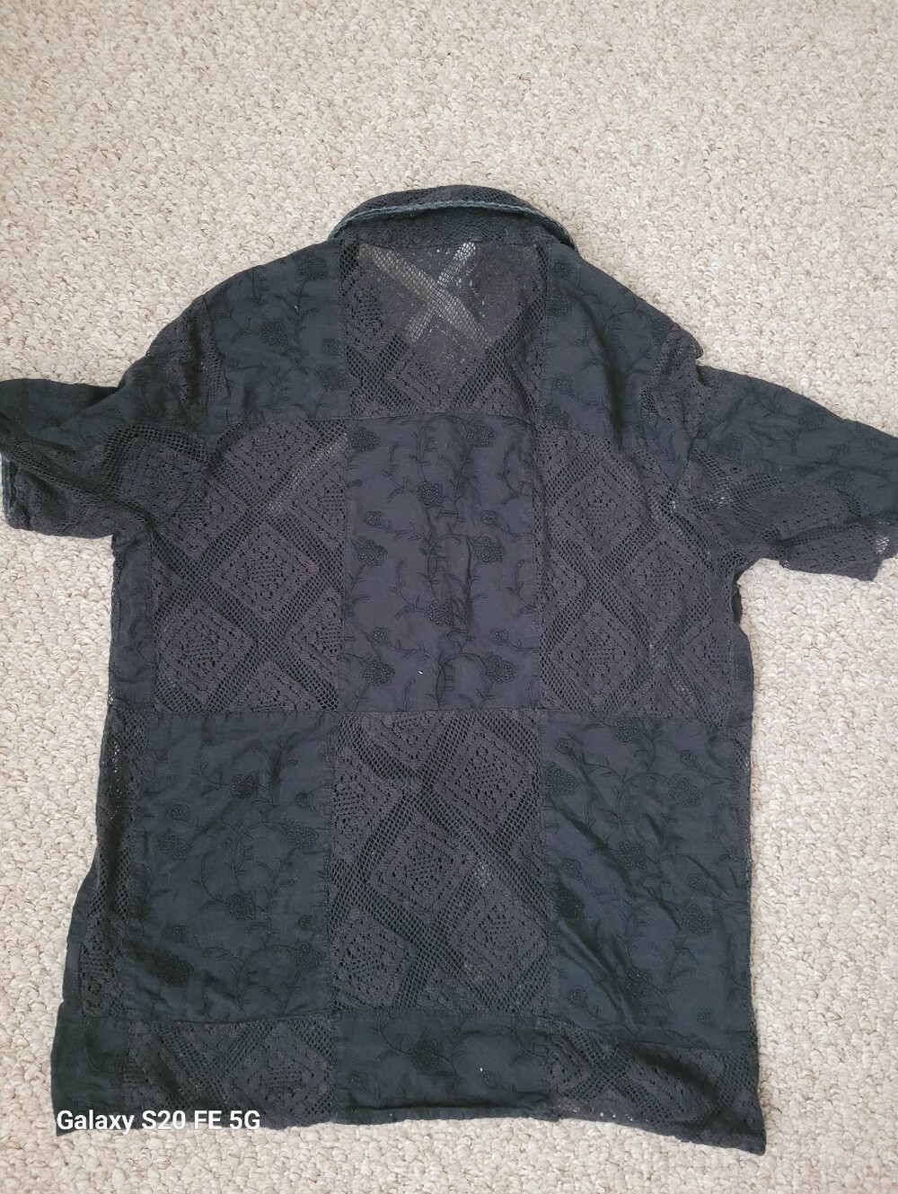Farm Rio Lace Button Front Blouse - Picture 7 of 8